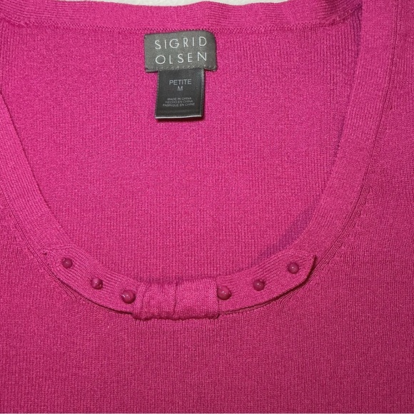 Sigrid Olsen Pink Sweater top - Picture 5 of 7